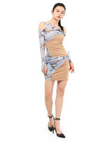 インアウト3Ⅾプリントドレス/In&Out 3D Printed Dress _ Beige
