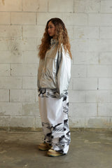 ラウンドラインフーデッドジャケット/BSR2223FWJK044 ROUND LINE HOODED JACKET SILVER