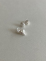 [92.5silver] heart pearl earrings
