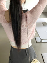 モルディサマーシースルークーリング長袖カーディガン / Moldy summer see-through cooling long-sleeved cardigan