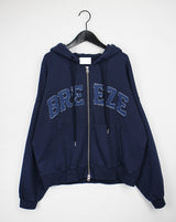 パッチフードジップアップ/hood zip-up