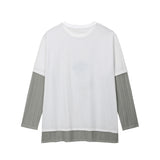 ブルーローズレイヤードTシャツ/0 6 blue rose layered t-shirt
