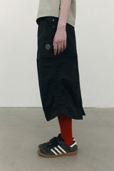 DOODLE CHERRY 2WAY WOVEN SKIRT [BLACK]