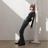 BOOTS-CUT SLACKS (GREY)