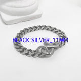 ブラック リンク チェーン ライン ブレスレット / [BLESSEDBULLET]black line chain bracelet_11mm/8mm/6mm