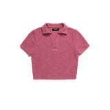 テリー Vネック カラー クロップ T /  CHARMS TERRY V-NECK COLLAR CROP T PK