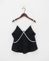 ブラックラインスリーブレスブラウス / black line sleeveless blouse