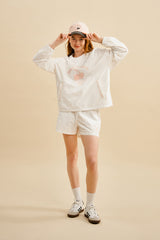 チェリーアーチロゴウーブンピストトップ／CHERRY ARCH LOGO WOVEN PISTE TOP [WHITE]