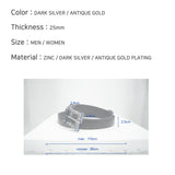 マテリアル カウハイド ベルト / [BLESSEDBULLET]Material II cowhide belt_dark silver