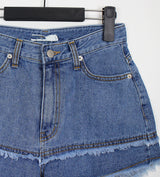 レイヤードショートデニムパンツ/Layered Short Denim Pants