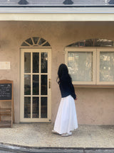 ポエムバックリボンスリムノースリーブドレス / Poem Back Ribbon Slim Sleeveless Dress(2 colors)