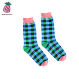 COLORED CHECK SOCKS ( (6609492050038)