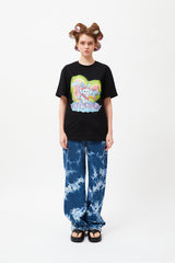 ウィッティバニートムボーイグラフィックTシャツ / WITTY BUNNY TOMBOY GRAPHIC T-SHIRT [BLACK]