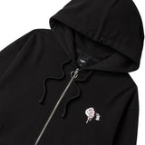 グラフィティプリンティングフードジップアップ/GRAFFITI PRINTING HOOD ZIP-UP-BLACK