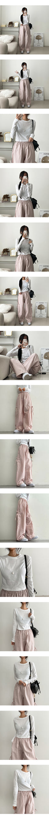 Leah Slim Muji Crop Long Sleeve Tee