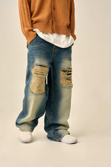 DAMAGE POINT WASHED DENIM