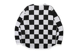 チェッカーボードニットトップス / CHECKER BOARD KNIT TOP_BLACK