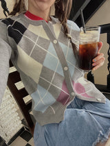 アーガイルルーピーカーディガン /  argyle loopy cardigan