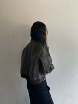 Hazelnut leather jacket