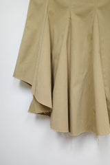 クーププリーツアンバランスドスカート / Coupe pleats unbalanced sk (2 colors)
