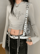 コレクションシャーリングクロップフーディー