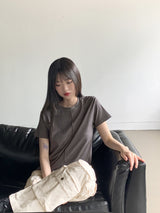 モンクベーシックセンターインシジョン半袖Tシャツ / [MADE] Monk Basic Center Incision Short-Sleeve T-Shirt