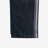 linen double-strap denim pants