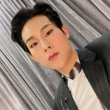 [MONSTA X] S925 Hoop Sha Earrings (Black Silver) (6653819158646)