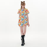 Square Neckline One-piece [White Bouquet] (6593034256502)