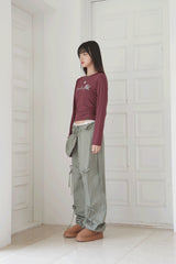 ZIZE ANGEL CUBIC T-SHIRTS (BURGUNDY)