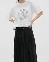 ストライプミディベルトスカート/striped midi belted skirt