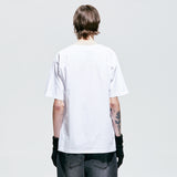 リブボールドネックピアストTシャツ / rib bold neck pierced t-shirt white