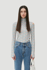 Flower Pattern Turtleneck_Ash Blue (6684830826614)