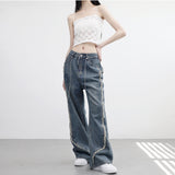 Weather Cable Vintage Denim Pants (belt set)