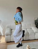 ピンタックドロングスカート / Pin-tucked Long Skirt (3color)