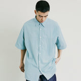 ナイロンランドリーシャツ / NYLON LAUNDRY SHIRT BLUE