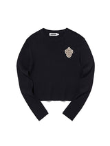 EMBLEM WAPPEN ROUND NECK KNIT [NAVY]