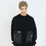 MA-1 POCKET DETAIL SWEATSHIRTS (2color) (6675691667574)