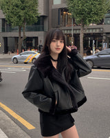 hazel leather mustang (black)