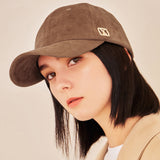VA Square Suede Ball Cap / Brown