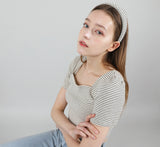ストライプパフTシャツ / Stripe Puff T-shirt Ivory