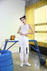 メッシュスリーブレストップ/TOP(6518) mesh sleeveless top