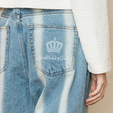 バーティカルウォッシュドデニムパンツ/VERTICAL WASHED DENIM_BLUE
