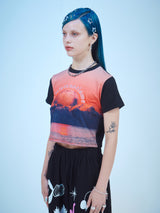 レッドムーンクロップTシャツ / RED MOON CROP T