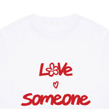 ラブサムワンショートスリーブTシャツ / LOVE SOMEONE Short Sleeve T-shirt_White/Red logo