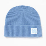 BUBBLE LABEL CASHMERE WOOL BLENDED BEANIE_BLUE