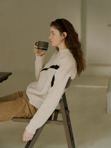 Line half turtleneck knit (6653799465078)