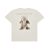 ファジードラゴンアートワーク半袖Tシャツ クリーム