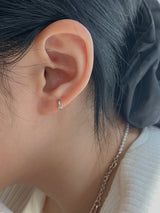 [92.5silver] swirl one-touch earrings (mini)