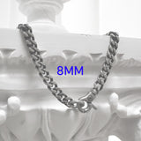 ブラック ライン チェーン ネックレス / [BLESSEDBULLET]black line  chain necklace_blacksilver_11mm/8mm/6mm